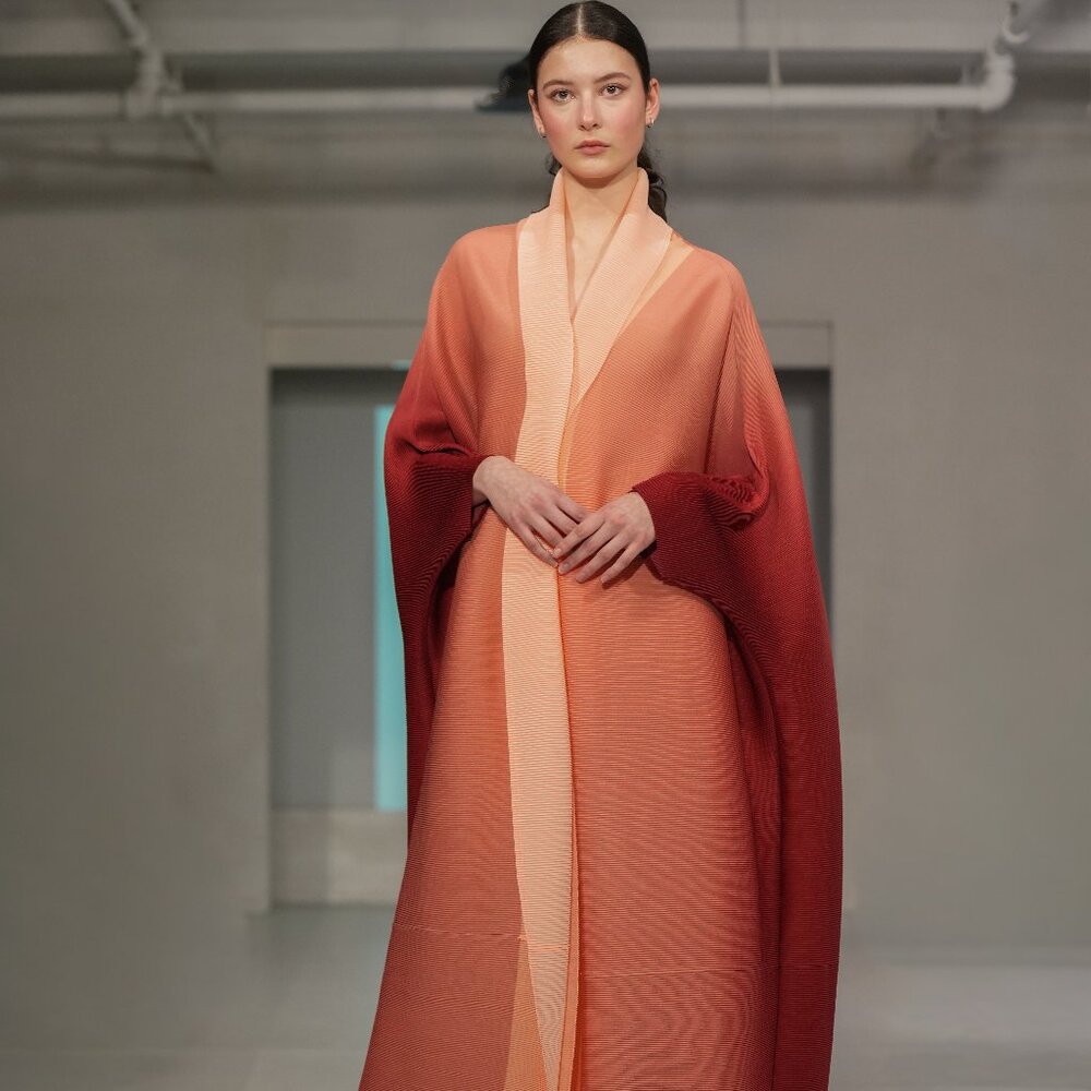 Dramatic, Flowing Accordian lite weight Opera Coat